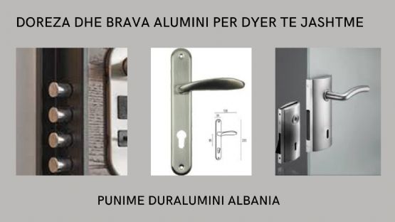 Dyer te jashtme per shtepi, Dyer te jashtme plastike, Dorezë për dyer alumini plastike e bardhë ofrohen nga Duralumin Albania.